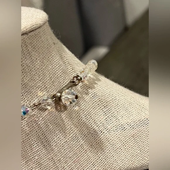 Laguna Crystal Beaded Choker Necklace and Clip Earrings - Picture 8 of 11